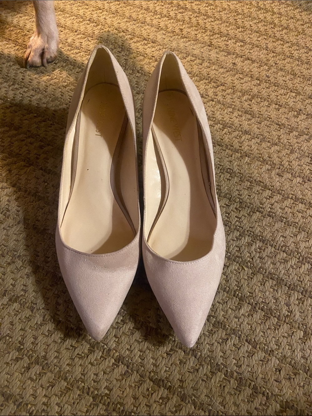 Nine West Pointed Toe Pumps - Light Pink Suede